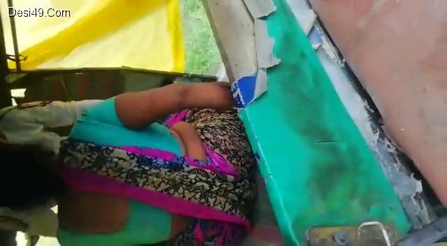 Indian young boy force aunty in auto rikshaw